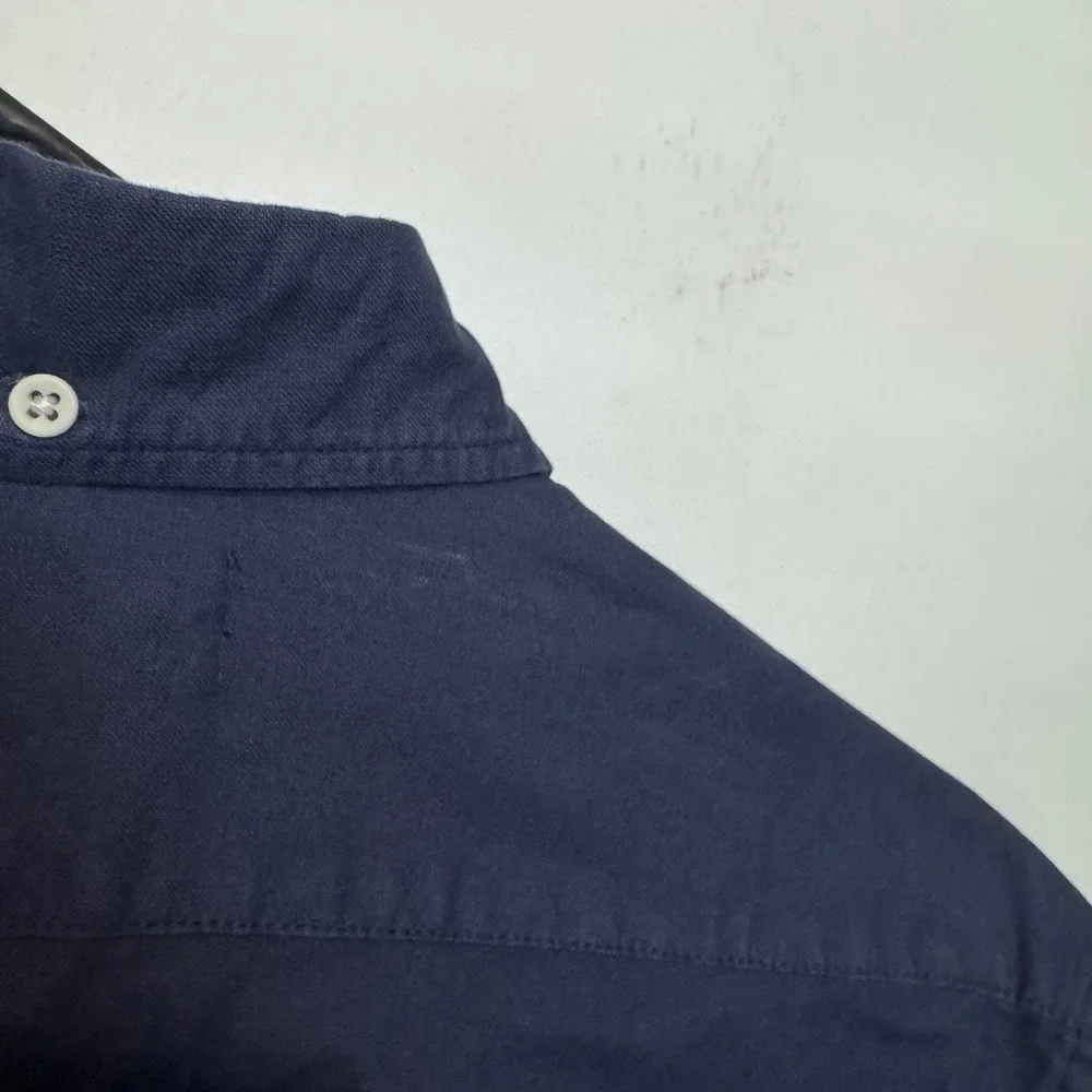 Taylor Stitch The Jack Oxford Shirt Mens 40 Medium Navy Organic Cotton Pocket